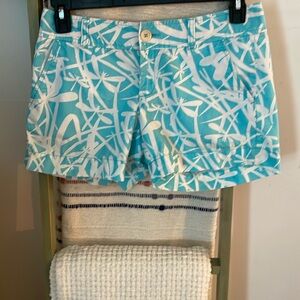Lilly Pulitzer teal and White  Shorts